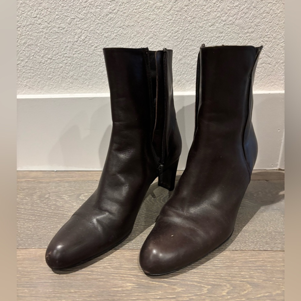 Stuart Weitzman Dark Brown Leather Boots
